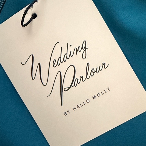 Hello Molly Seraphina Strapless Satin Maxi Dress Teal Size S New With Tag - Picture 12 of 15